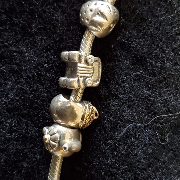 Pandora Silver Bracelet. 7.9" snake chain. - Picture 12 of 15